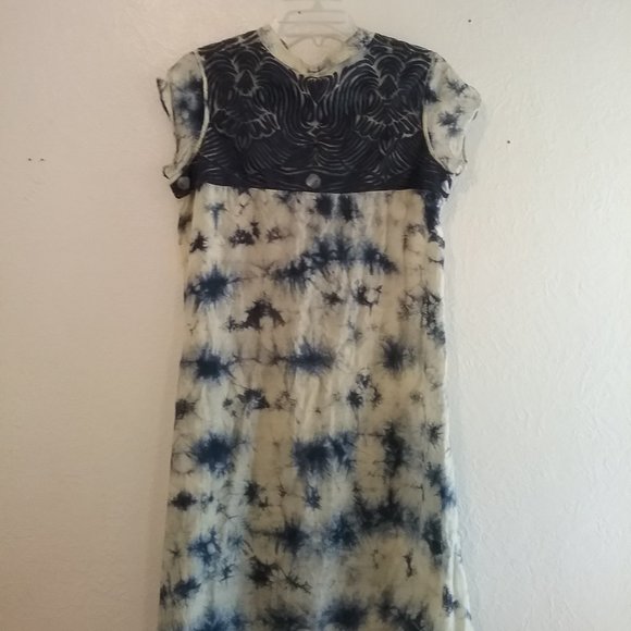 Tie Dye Embroidered Maxi Dress - Picture 7 of 12